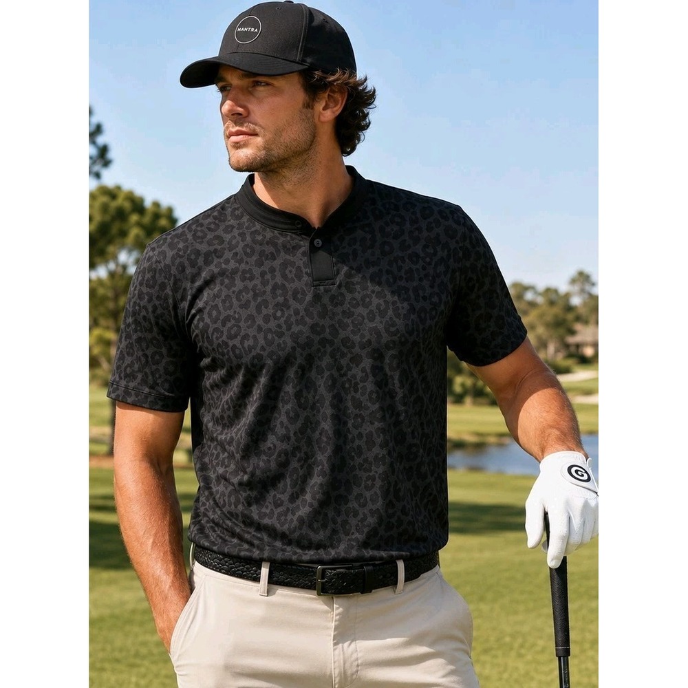 NWT Mantra Men's Catalyst Polo Panther Golf Performance Athletic Luxury Shirt L